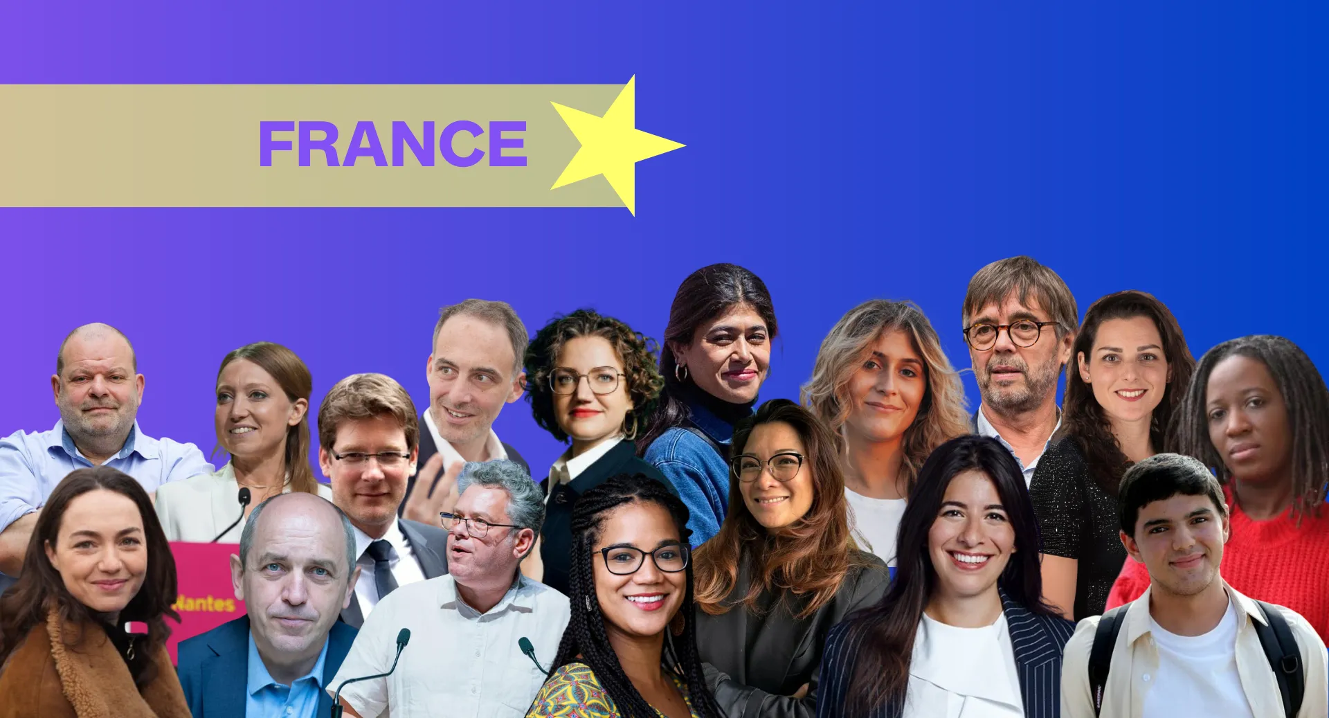 Hier sieht man die EU Future 100 Kandidat*innen aus Frankreich