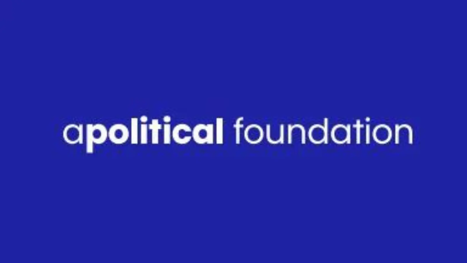 Auf diesem Foto siehst du das Logo von apolitical foundation