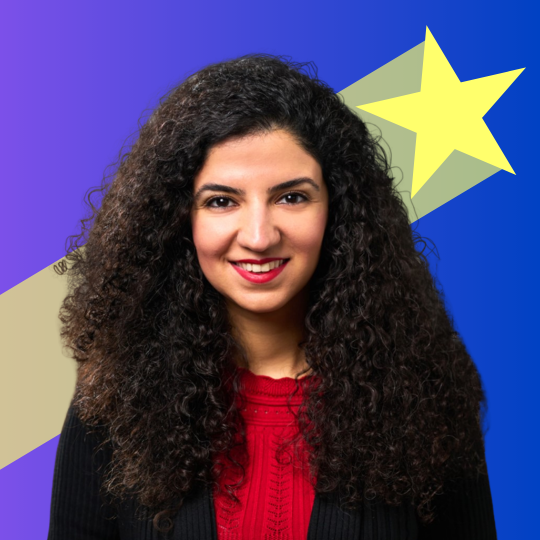 Hier sieht man Mona Akrami aus Deutschland, Teil der EU Future 100