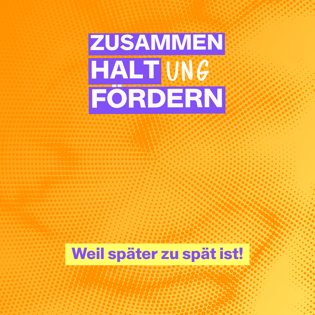 Header Startseite zur Crowdfunding Kampagnen #ZUSAMMENHALTung fördern