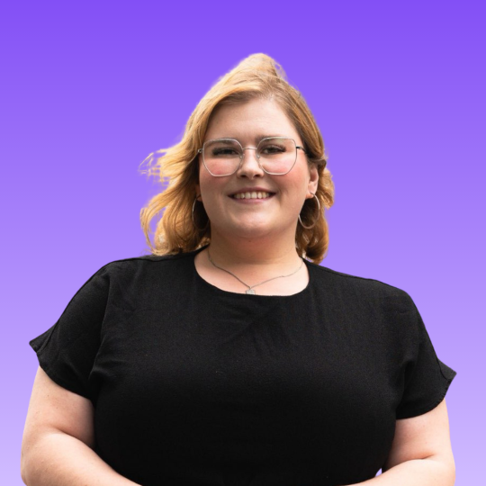 Portraitfoto unserer Kandidatin Sara Rüdiger für die Wahl zum Abgeordnetenhaus von Berlin 2026 von der SPD.