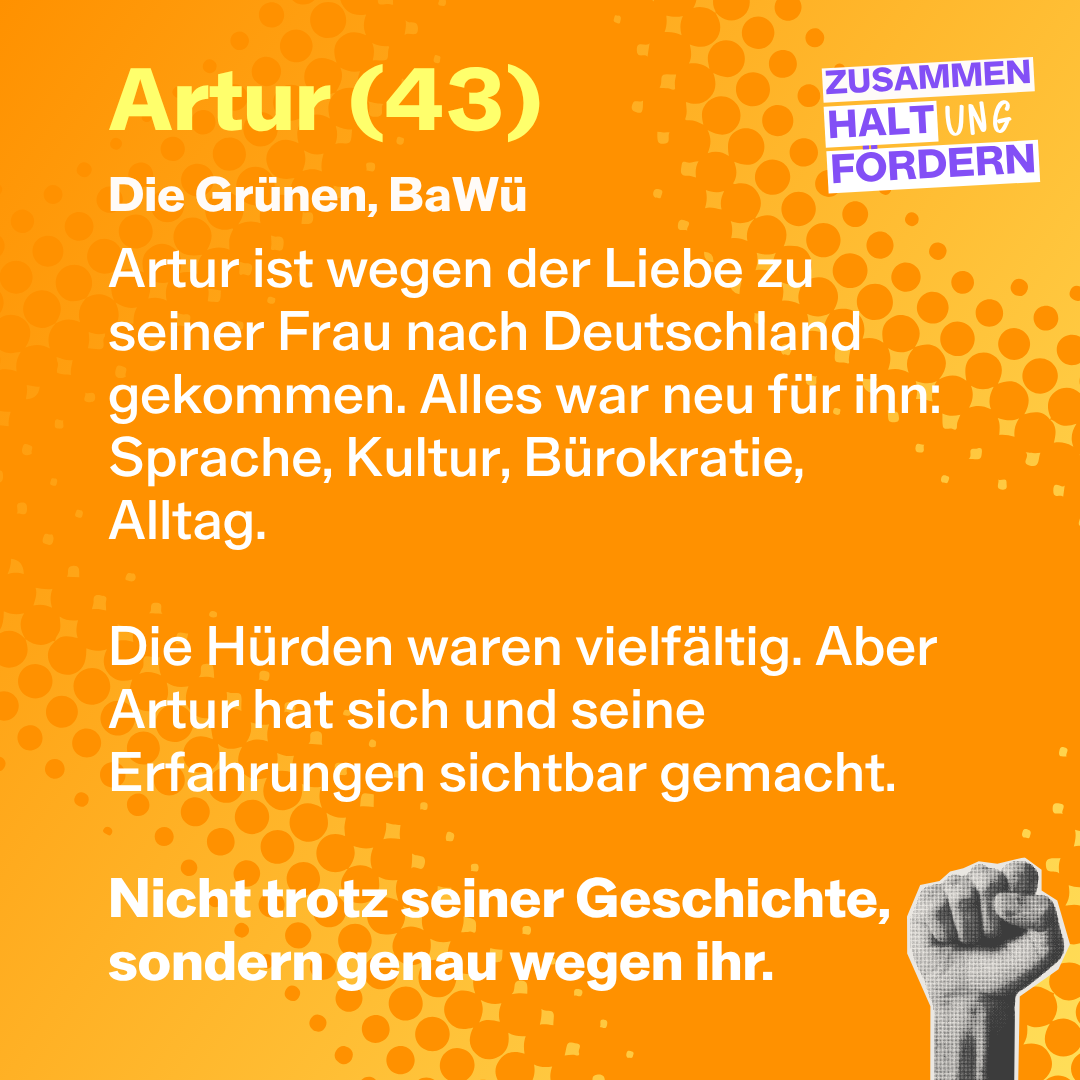 Vorstellung unseres Kandidaten Artur im Rahmen unserer Crowdfunding Kampagne #ZusammenHaltung fördern!
